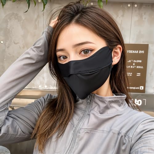 PALAY® Sun Protection Face Cover for Women Prevent Light Aging UV Outdoor Breathable Summer Cool Ice Silk Mask with Adjustable Drawstring Ear Loops Design Washable 3PCS PALAY® Sun Protection Face Cover for Women Prevent Light Aging UV Outdoor Breathable Summer Cool Ice Silk Mask with Adjustable Drawstring Ear Loops Design Washable 3PCS